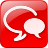 Red Chat Icon Glossy Clip Art