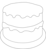 Birthday Cake To Color Clip Art
