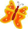 Orange Butterfly Clip Art