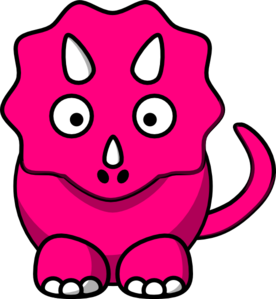 Pink Baby Dinosaur Clip Art