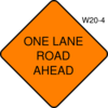 One Lane Road Ahead Clip Art