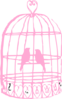 Dusky Pink Birdcage Clip Art