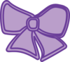 Hair Bow Purple Clip Art