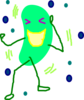 Green Jelly Bean Laugh Clip Art