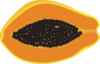 Papaya Halved View Clip Art