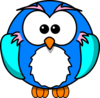 Cute Owl On Branch Clip Art