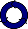Blue Arrow Circle Clip Art