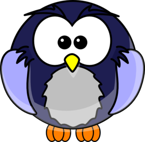 Blue Cartoon Owl Clip Art