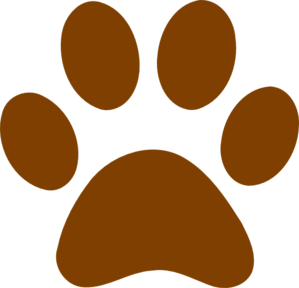 Brown Paw Print Clip Art