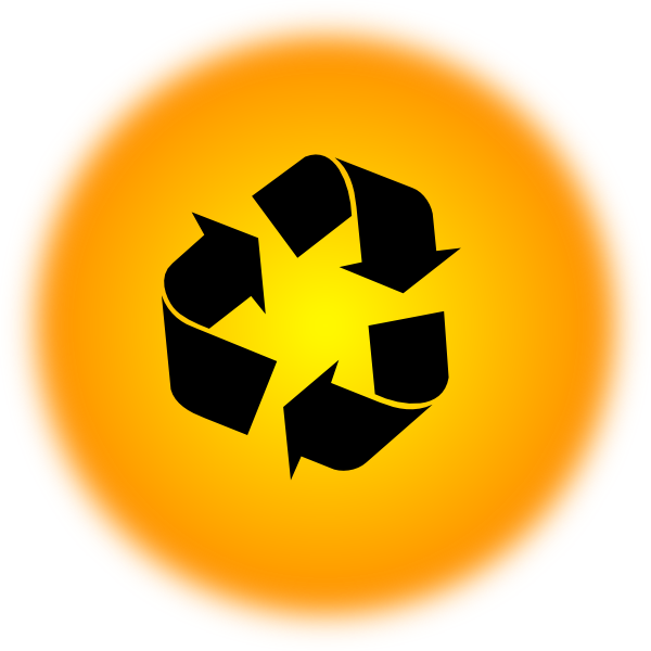 Orange Recycle Icon Clip Art at Clker.com - vector clip art online