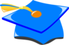 Graduation Hat Blue And Gold Clip Art