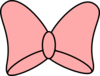 Pink Bow Black Trim Clip Art