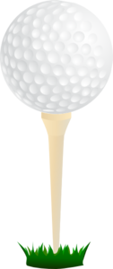 Golf Ball & Tee Clip Art