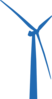 Wind Turbine Blue Clip Art