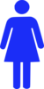 Woman Silhouette Blue Clip Art