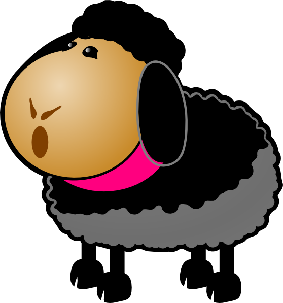 Black Sheep Clip Art at Clker.com - vector clip art online, royalty