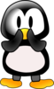 Shy Penguin Clip Art