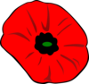Remembrance Day Poppy With Green For Hope Clip Art