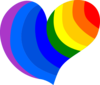 Rainbow Heart Clip Art