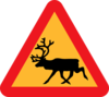 Warning Reindeer Roadsign Clip Art