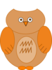 Owl With Outline Clip Art