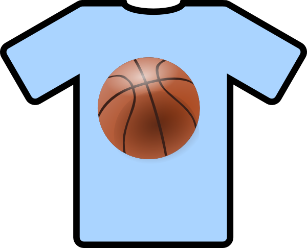 blue basketball jersey clipart