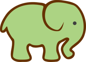 Green Elephant Clip Art