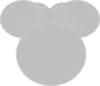 Grey Mouse Bow Clip Art