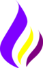 Purple Gold Flame Clip Art
