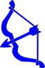 Blue Bow N Arrow Clip Art