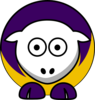 Sheep 3 Toned Minnesota Vikings Colors Clip Art