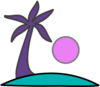 Palm In Purple Clip Art