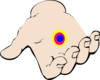 Open Hand With Chakra Clip Art
