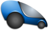 Blue Futuristic Car Clip Art