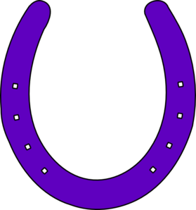 Horse Shoe Purple2 Clip Art