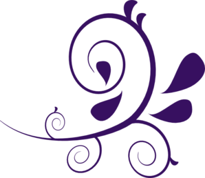 Purple Swirl Without Dots Clip Art