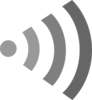Wifi Logo Right Grey Clip Art
