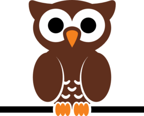Owl On A Branch Clip Art