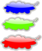 Glossy Clouds Clip Art