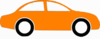 Orange Sedan Clip Art