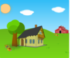 Farm Scene 3 Clip Art