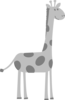 Gray Giraffe Clip Art