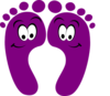 Purple Happy Feet Clip Art