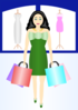 Woman Shopping Clip Art