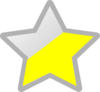 Star Grey/yellow Clip Art