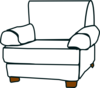 White Armchair Clip Art