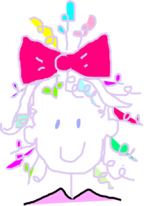 Curls Colour Blank Bckgrnd Clip Art