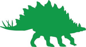 Green Stegosaurus  Clip Art