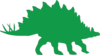 Green Stegosaurus  Clip Art