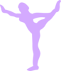 Stretching - Lavender Clip Art